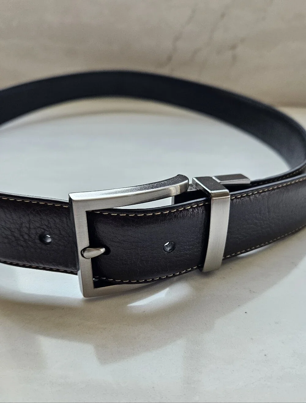 Kirkland Men's Dark Brown Italian Leather Belt Size 36